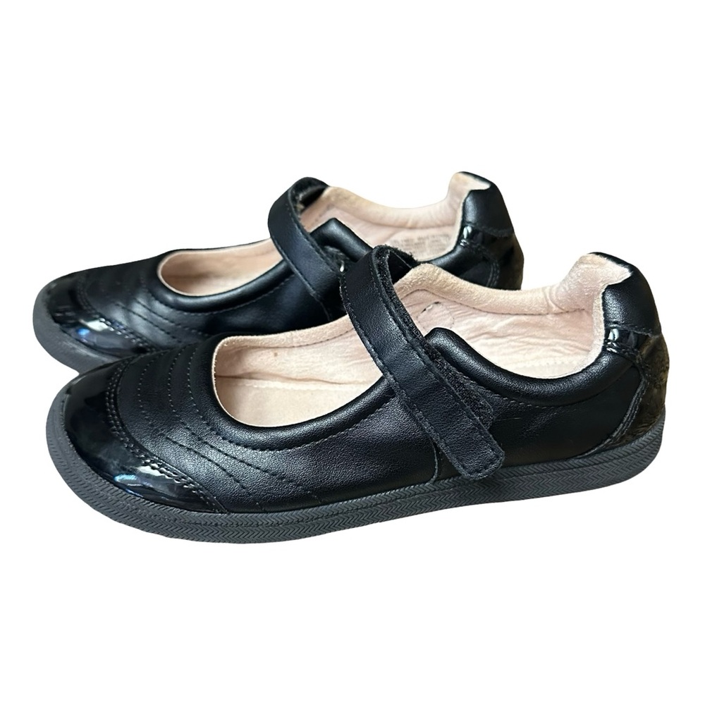 SO Size 3 Girls Black Violin Flats Mary Faux leather  Janes Flats shoes